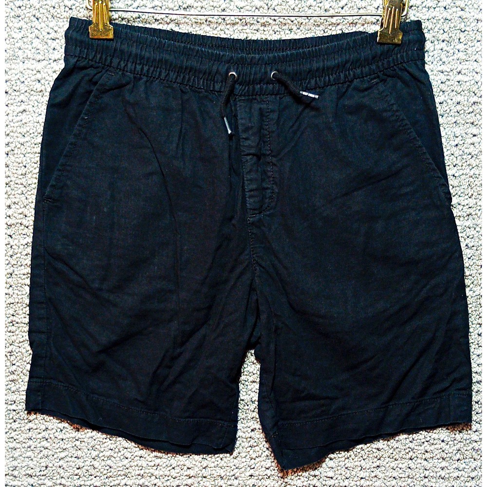 #E4-Gap Kids Black Chino Shorts Boys XXL Solid Drawstring Elastic Waist